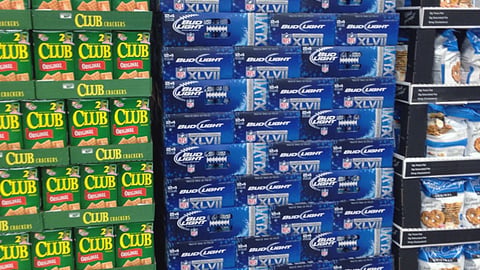Bud Light Super Bowl Packaging Pallet