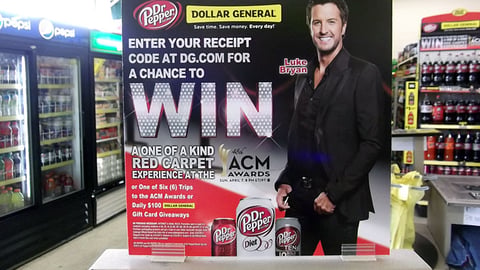 Dr Pepper Dollar General 'ACM Awards' Sign
