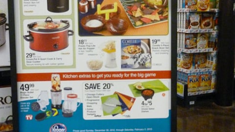 Kroger 'Kick Off the Fun' Stanchion Sign