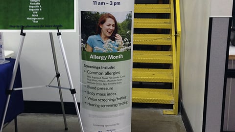 Sam's Club 'Free Health Screening' Standee