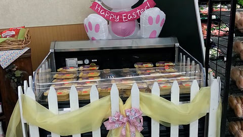 Kroger 'Happy Easter' Cooler Display