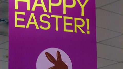 Kroger 'Happy Easter' Ceiling Sign