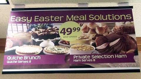 QFC 'Easy Easter Meal Solutions' Ceiling Banner