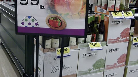 QFC 'Happy Easter' Stanchion Sign