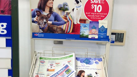 PetSmart Blue Buffalo 'Celebrate 10 Years' Rack Header