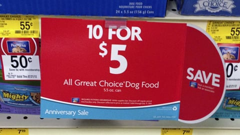 PetSmart 'Anniversary Sale' Shelf Sign