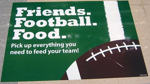 Kroger 'Friends. Football. Food.' Floor Cling
