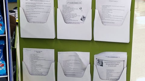 Kroger 'School Supply Lists' Standee
