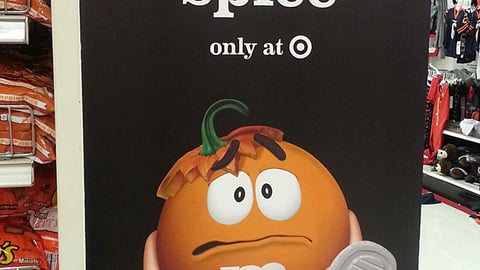 M&M's Target 'Pumpkin Spice' Side Panel