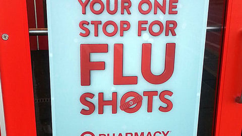 Target Pharmacy 'Flu Shots' Door Cling