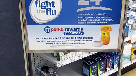 Meijer 'Fight the Flu' Stanchion Sign