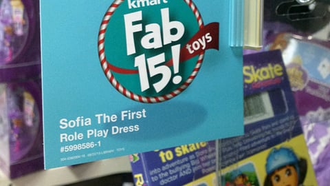 Kmart 'Fab 15' Shelf Talker
