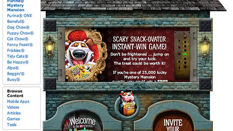 Purina Walmart.com 'Mystery Mansion' Page
