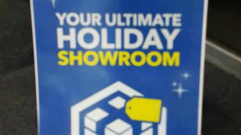 Best Buy 'Your Ultimate Holiday Showroom' A-board