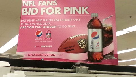 Diet Pepsi 'NFL Fans Bid For Pink' Header Card