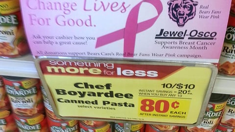 Jewel-Osco 'Change Lives for Good' Shelf Sign 