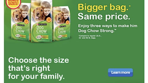 Walmart Dog Chow 'Bigger Bag' Email