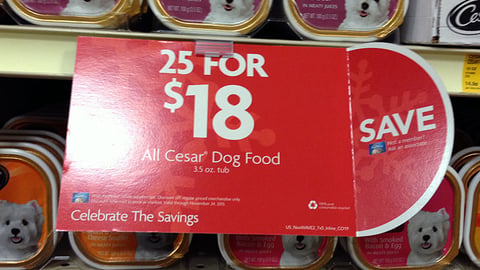 PetSmart Cesar 'Celebrate the Savings' Shelf Tag