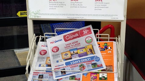 PetSmart 'Bonus Bucks' Rack Header