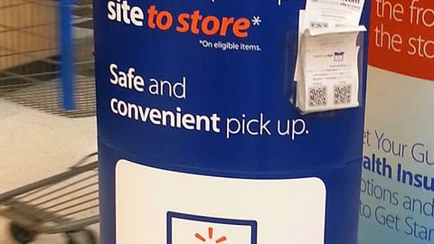 Walmart 'Site to Store' Standee
