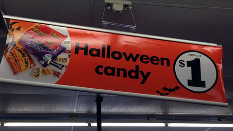 Family Dollar 'Halloween Candy' Ceiling Sign