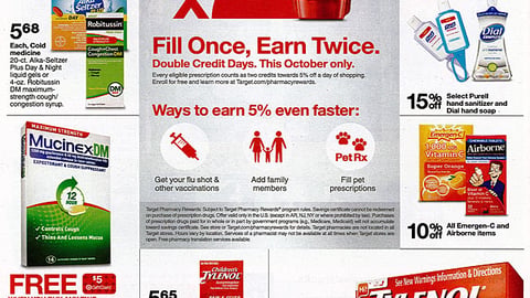 Target Pharmacy 'Fill Once, Earn Twice' Feature