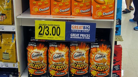 Kroger Goldfish 'Great Big Savings Event' Price Sign