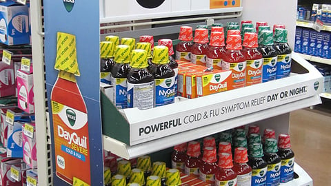 Walmart Vicks DayQuil/NyQuil Severe Endcap