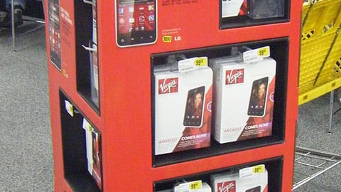 Virgin Mobile 'A Gift Just For You' Floorstand