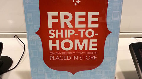 Best Buy 'Ship-To-Home' Counter Sign