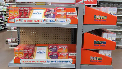 J&J Walmart 'Cold & Flu Season' Shelf Trays