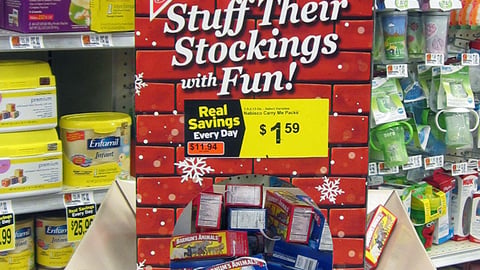 Nabisco 'Stuff Their Stockings' Floorstand