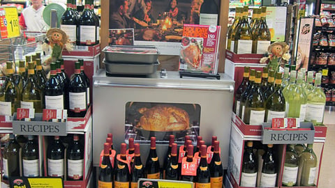 Robert Mondavi 'Holiday Recipes' Display