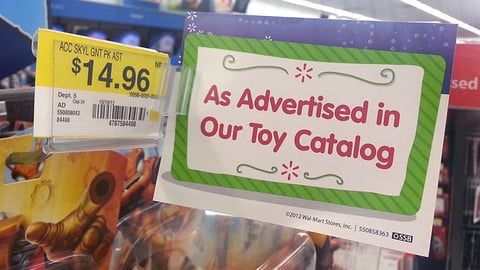 Walmart 'As Advertised in Our Toy Catalog' Shelf Talker