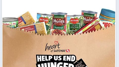 Safeway 'Help Us End Hunger' Facebook Update