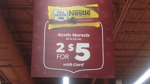 Randalls Toll House 'Great Value Thru the Holidays' Ceiling Banner