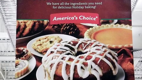 America's Choice 'For the Holidays' Ceiling Sign