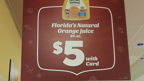 Dominick's Florida's Natural 'Great Value Thru the Holidays' Ceiling Banner