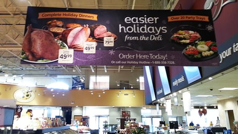 Dominick's 'Easier Holidays from the Deli' Ceiling Banner