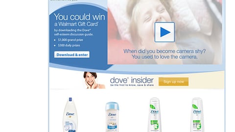 Walmart.com Dove 'Self-Esteem Project' Page
