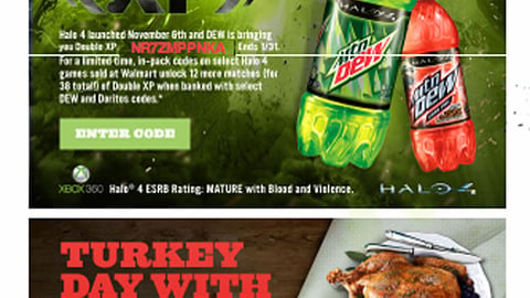 Mountain Dew 'Double XP' Email