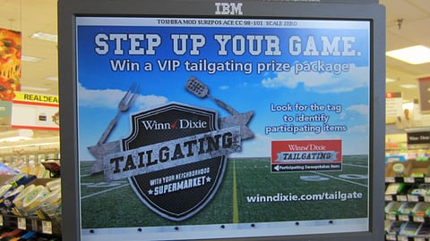 Winn-Dixie 'Step Up Your Game' Checkout Sign