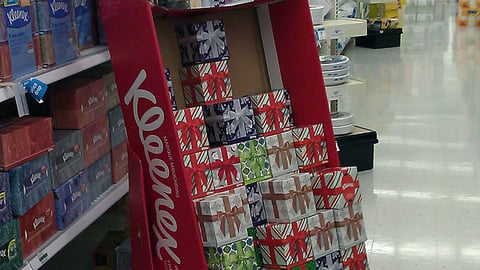 Kleenex 'Season's Greetings' Shipper