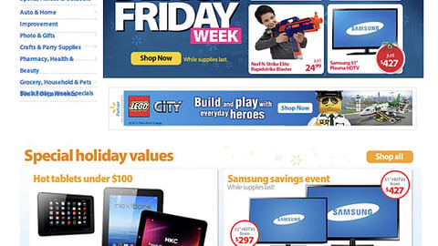 Walmart 'Black Friday Week' Carousel Ad