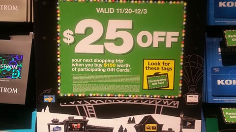 Dominick's Gift Card Incentive Sign
