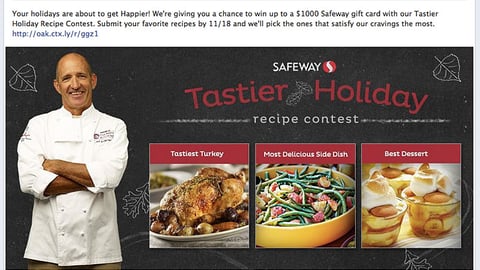 Safeway 'Tastier Holiday' Facebook Update