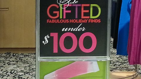 Macy's 'Be Gifted' Stanchion Sign