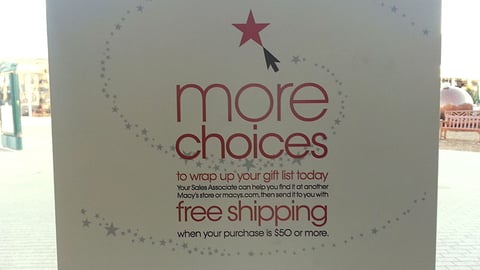 Macy's 'More Choices' Door Cling