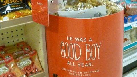 Publix 'Good Boy' Holiday Dump Bin
