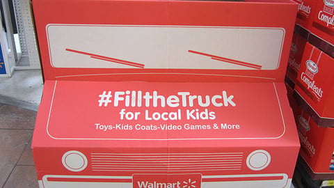 Walmart 'Fill the Truck' Donation Bin